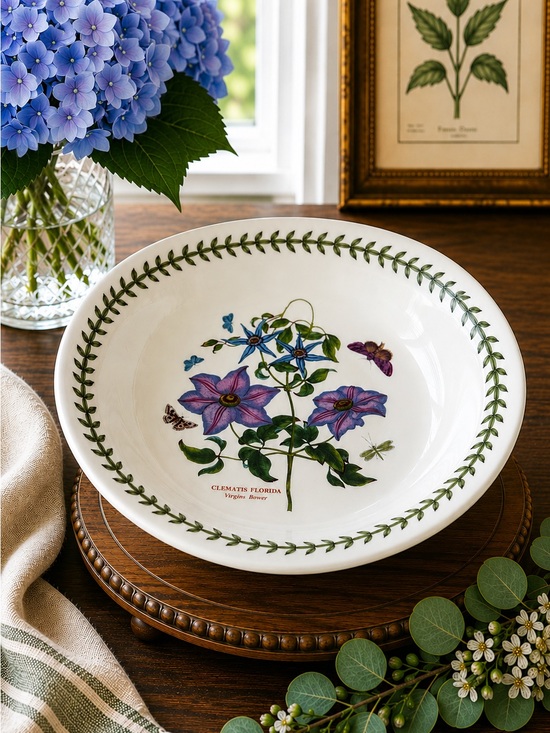 Portmeirion Other - Portmeirion Botanic Garden 10.5” Rim Soup Pasta Bowl Clematis Florida England